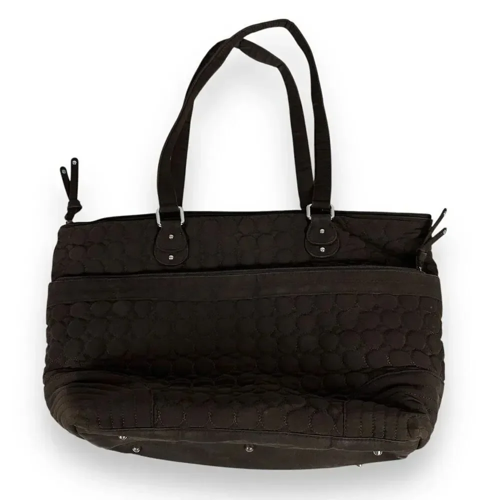 Vera Bradley Brown Quilted Baby Bag with Changing Pad